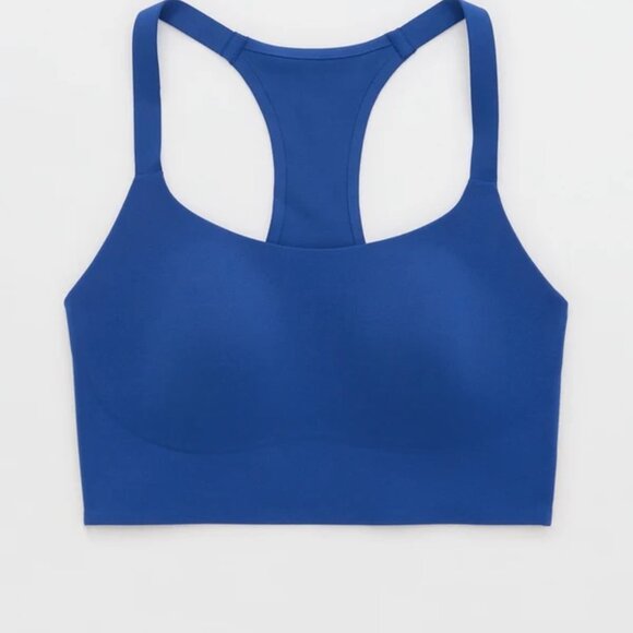 OFFLINE By Aerie Real Me Hold Up! Racerback Sports Bra - Anniversary Blue - XS - Picture 4 of 5